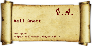 Veil Anett névjegykártya